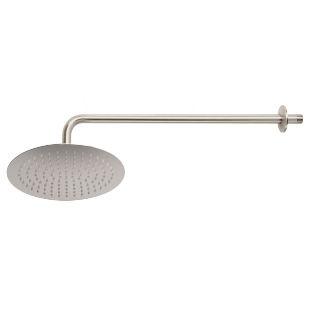 R-311N Regadera plato redondo 10" con brazo, satín, FOSET RIVIERA