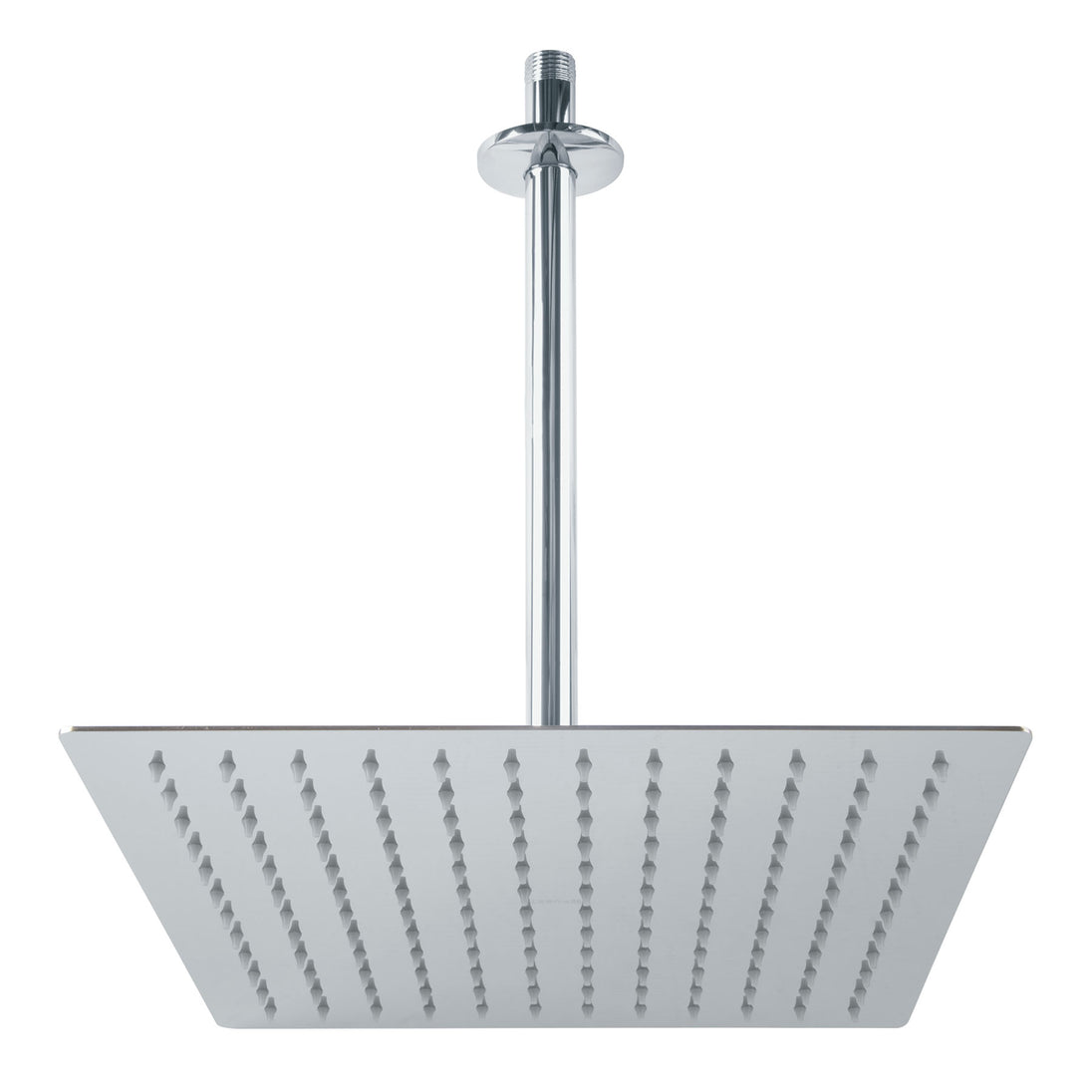 R-312 Regadera plato cuadrado 12" con brazo, cromo, FOSET RIVIERA
