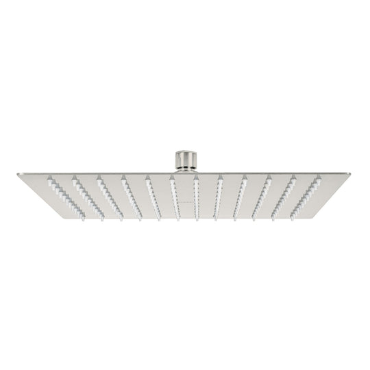 R-312SN Regadera plato cuadrado 12" sin brazo, satín, FOSET RIVIERA