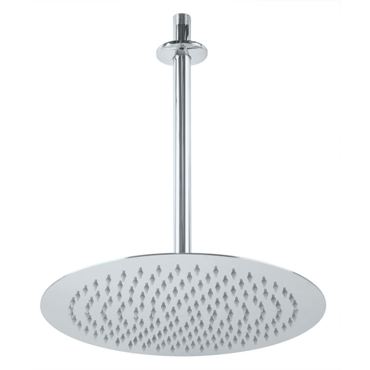 R-313 Regadera plato redondo 12" con brazo, cromo, FOSET RIVIERA