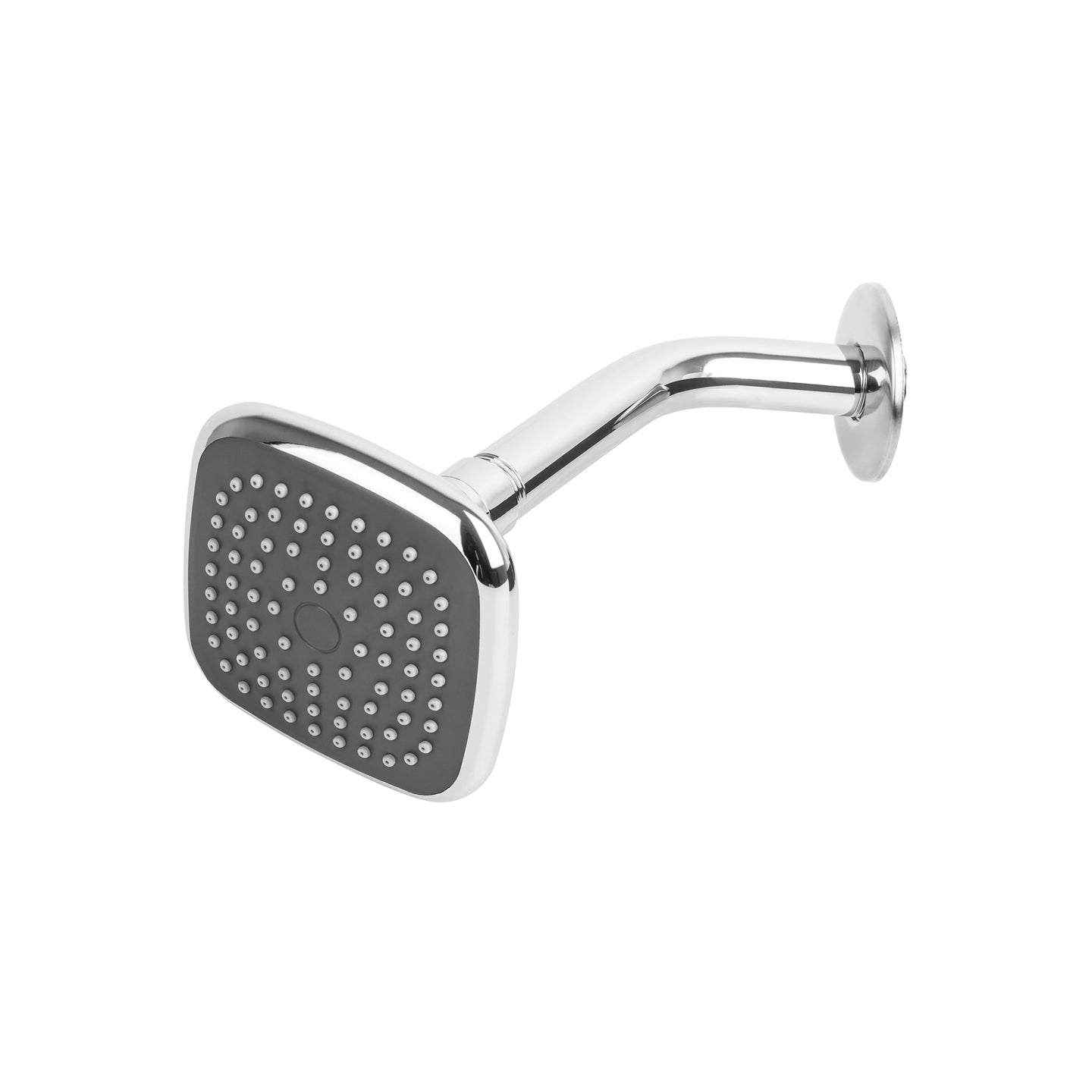 R-401 Regadera cuadrada 3-3/4" brazo y chapetón de acero, BASIC
