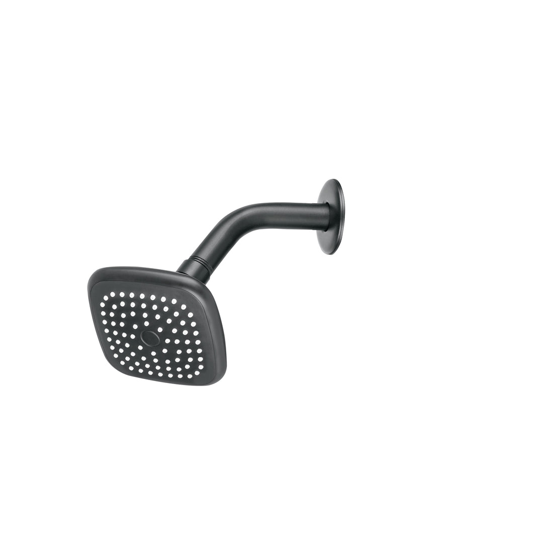 R-401M Regadera cuadrada 3-3/4" brazo y chapetón, negro, BASIC