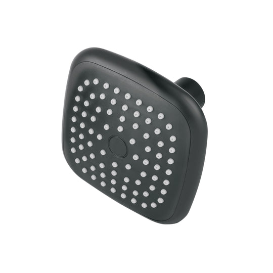 R-401SM Regadera cuadrada de ABS 3-3/4" sin brazo, negro, BASIC
