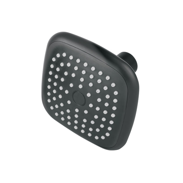 R-401SM Regadera cuadrada de ABS 3-3/4" sin brazo, negro, BASIC