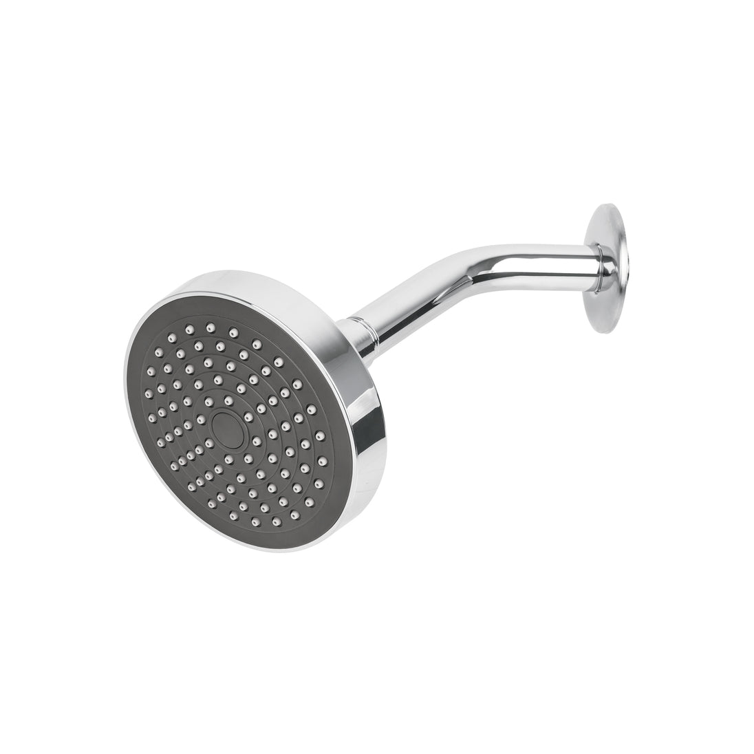 R-402 Regadera redonda 4-1/4" brazo y chapetón de acero, BASIC