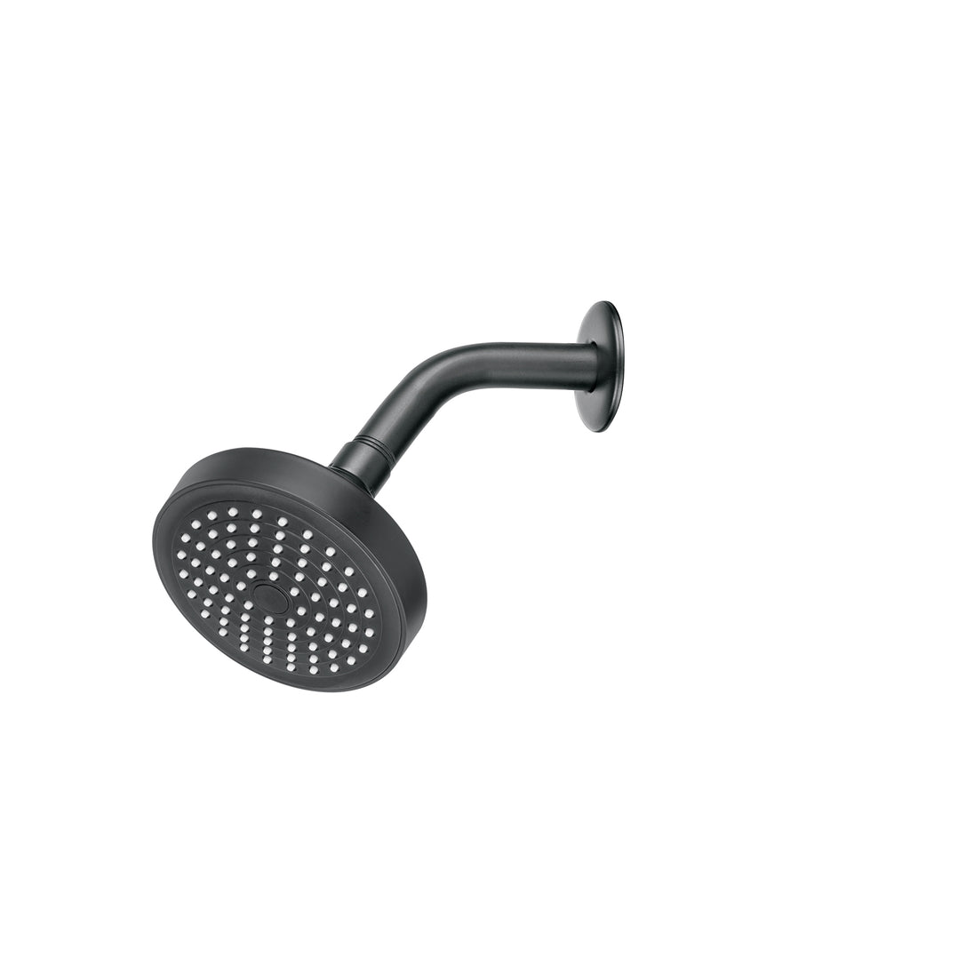 R-402M Regadera redonda 4-1/4" brazo y chapetón, negro, BASIC
