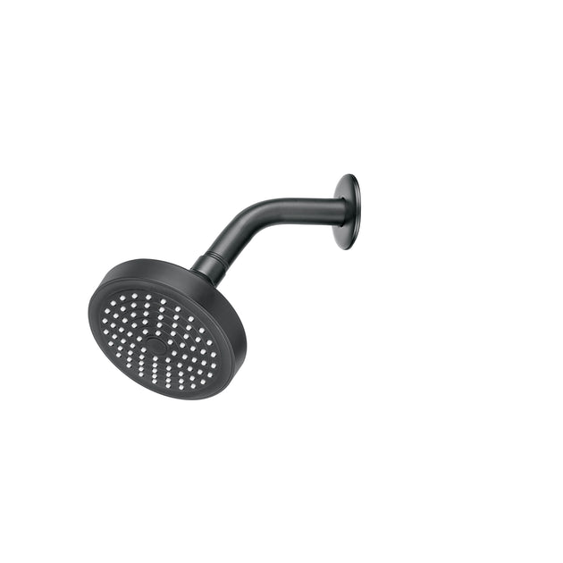 R-402M Regadera redonda 4-1/4" brazo y chapetón, negro, BASIC