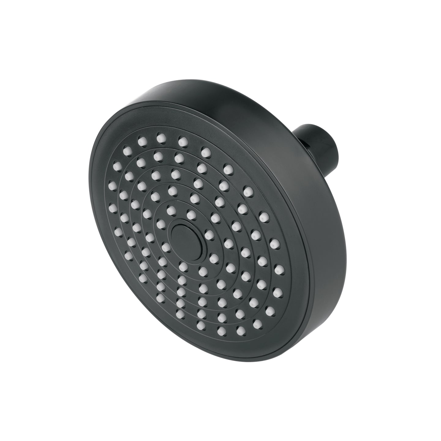 R-402SM Regadera redonda de ABS 4-1/4" sin brazo, negro, BASIC