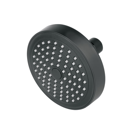 R-402SM Regadera redonda de ABS 4-1/4" sin brazo, negro, BASIC