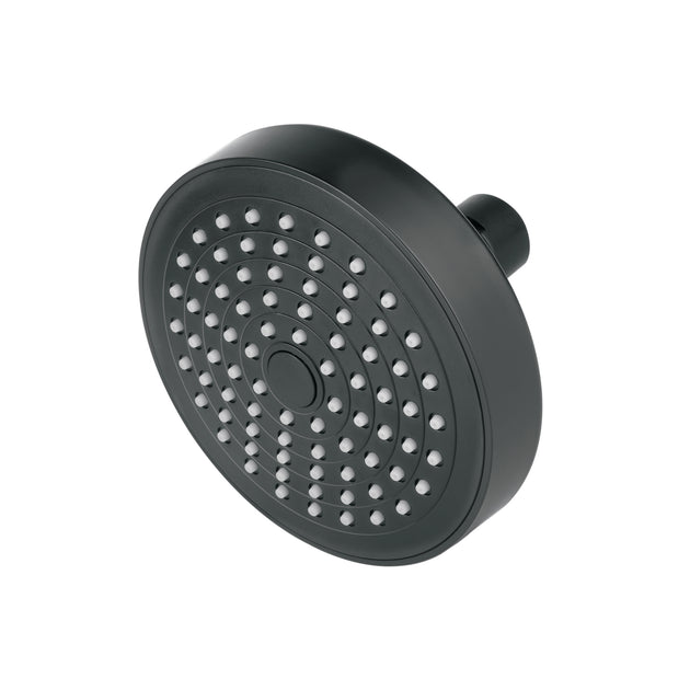 R-402SM Regadera redonda de ABS 4-1/4" sin brazo, negro, BASIC