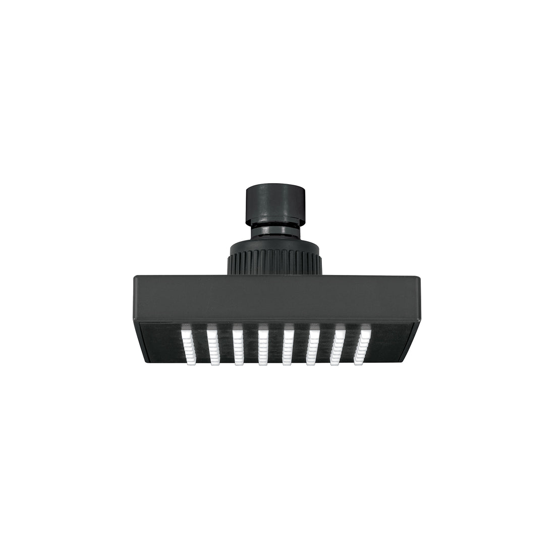 R-403SM Regadera cuadrada 4", ABS, sin brazo, negro, AQUA