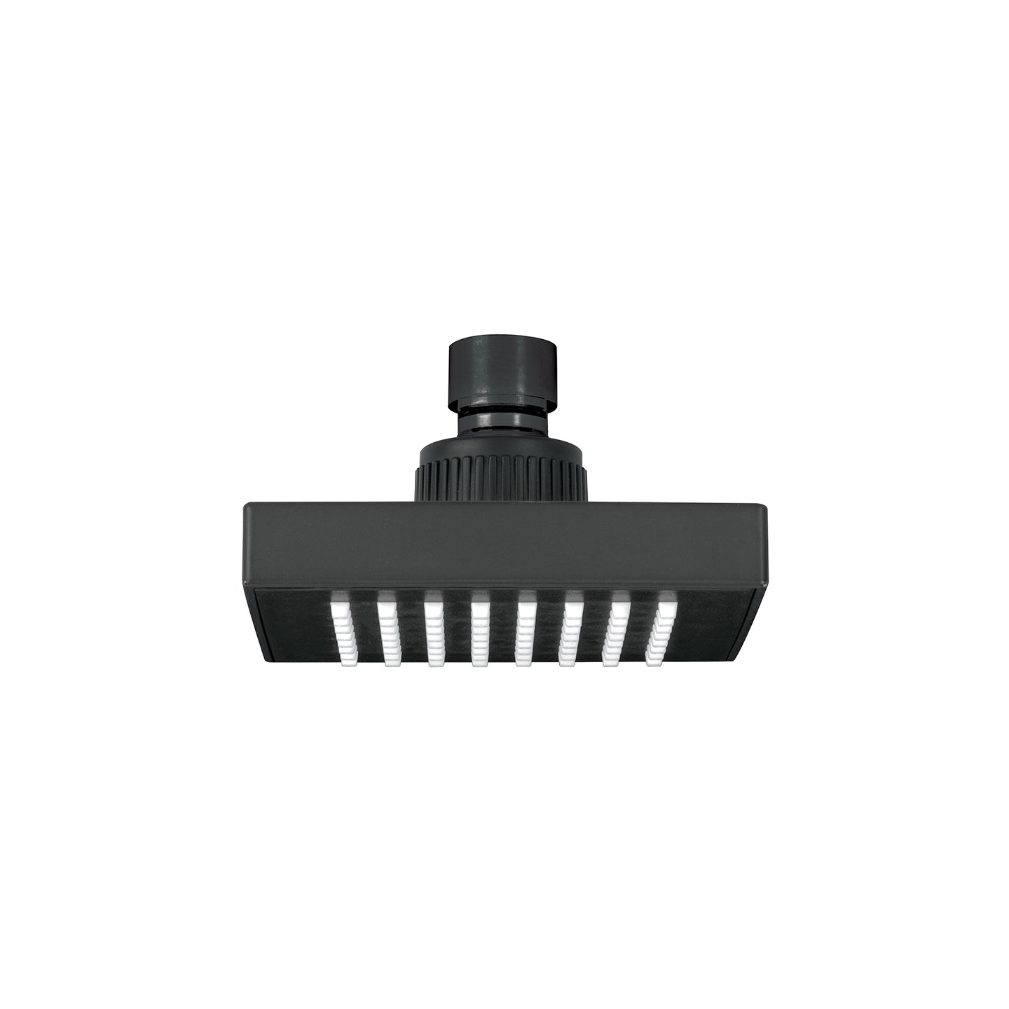 R-403SM Regadera cuadrada 4", ABS, sin brazo, negro, AQUA