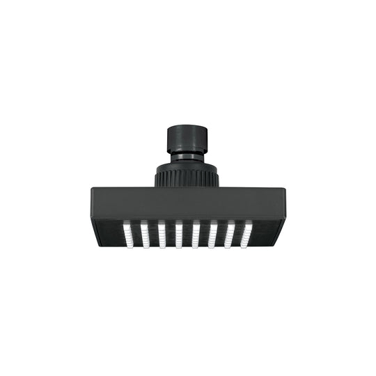R-403SM Regadera cuadrada 4", ABS, sin brazo, negro, AQUA