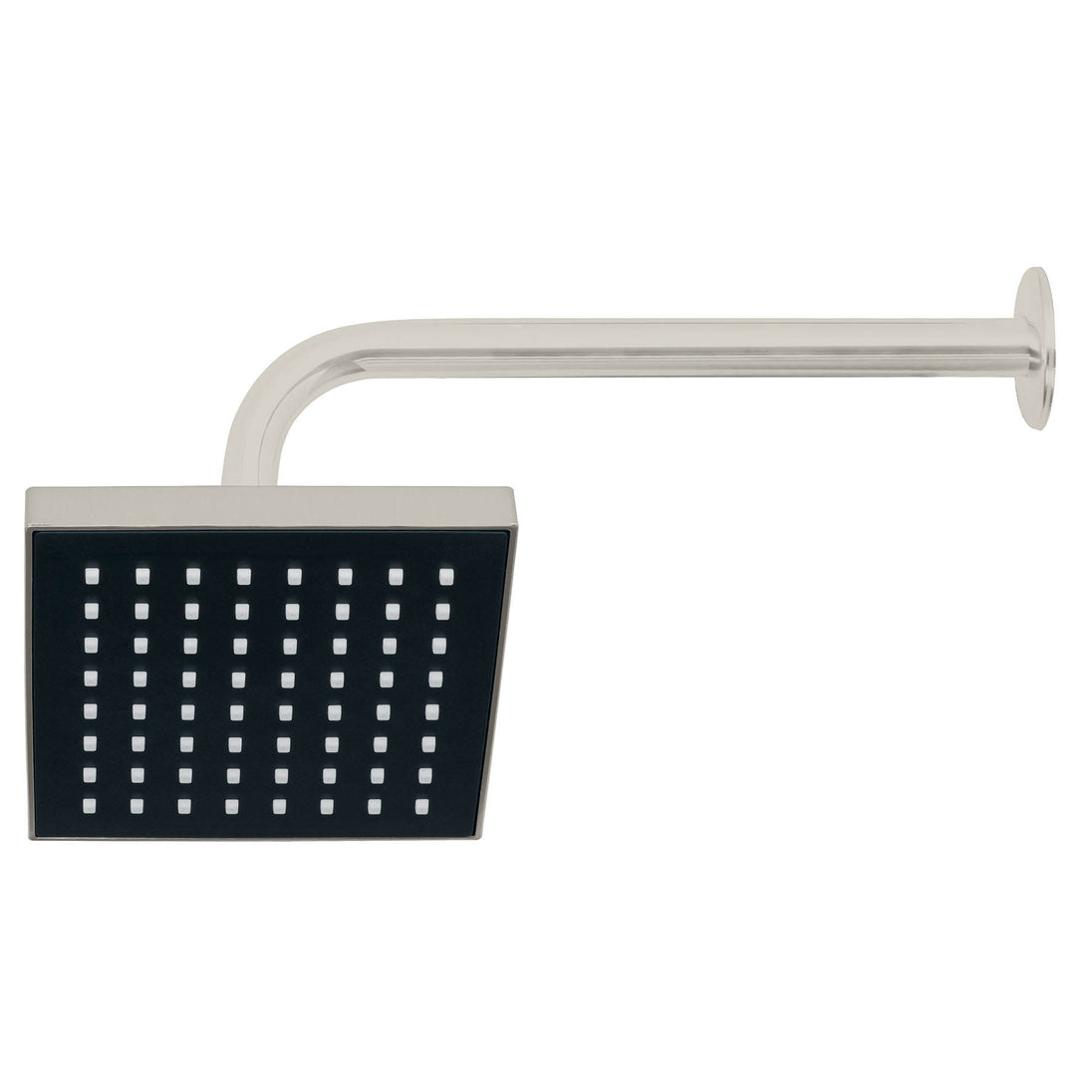 R-404N Regadera cuadrada 6", ABS, con brazo y chapetón, satín, AQUA