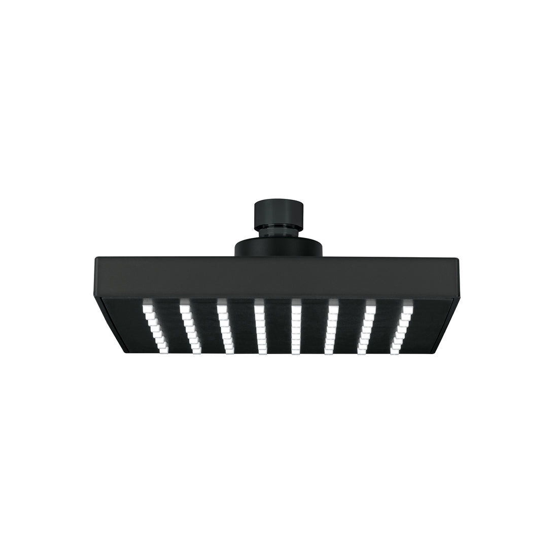 R-404SM Regadera cuadrada 6", ABS, sin brazo, negro, AQUA