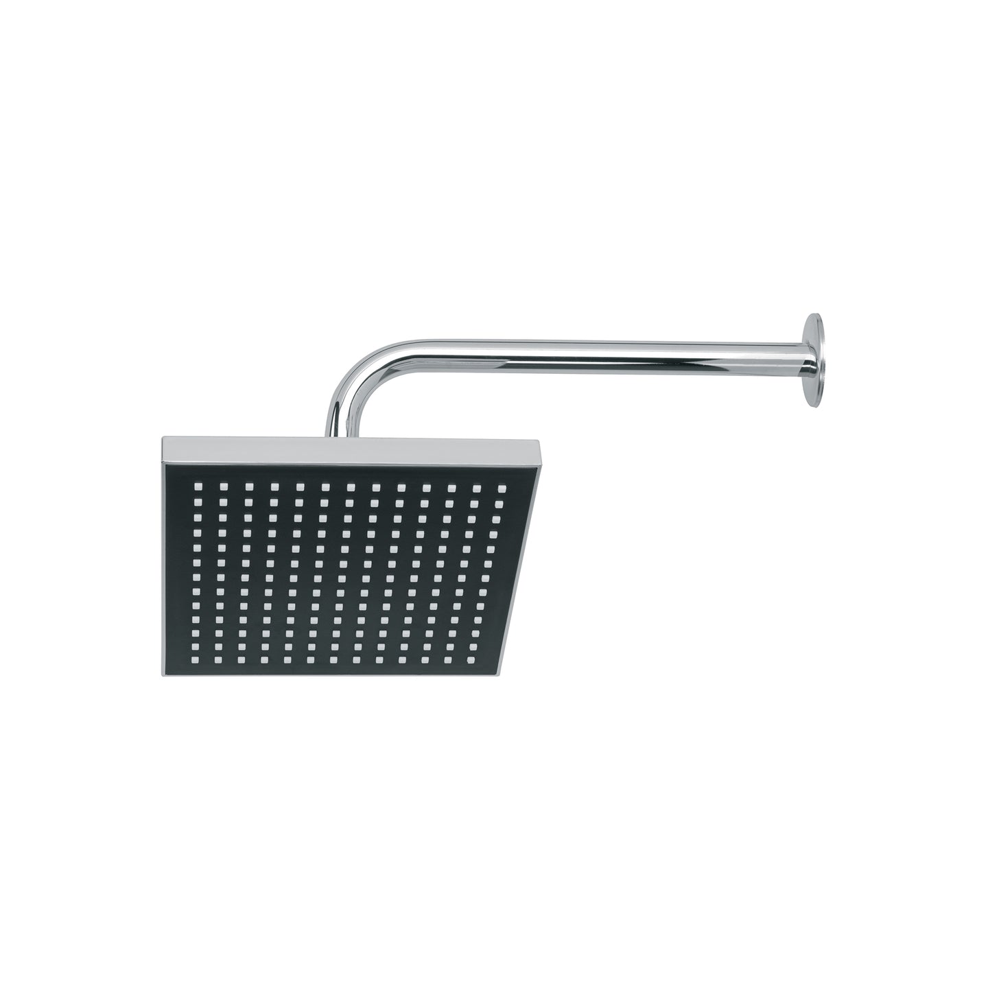 R-405 Regadera cuadrada 8", ABS, con brazo y chapetón, cromo, AQUA