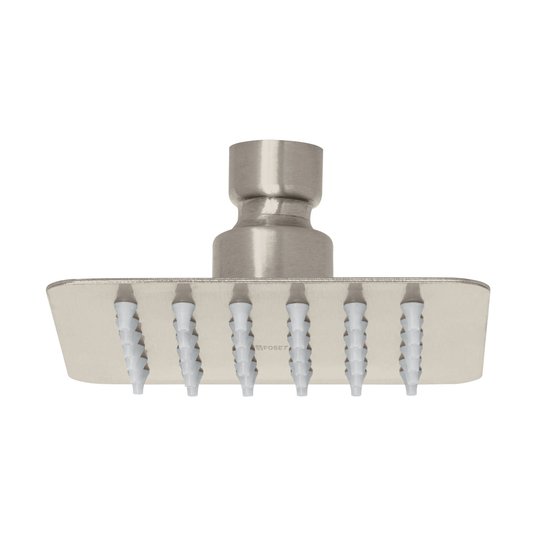 R-413SN Regadera cuadrada 4", acero inox, sin brazo, satín, TÚBIG