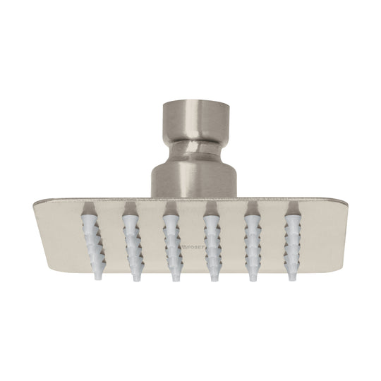 R-413SN Regadera cuadrada 4", acero inox, sin brazo, satín, TÚBIG