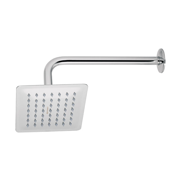 R-414 Regadera cuadrada 6", acero inox, con brazo, cromo, TÚBIG