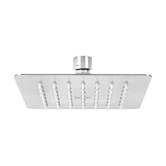 R-414S Regadera cuadrada 6", acero inox, sin brazo, cromo, TÚBIG