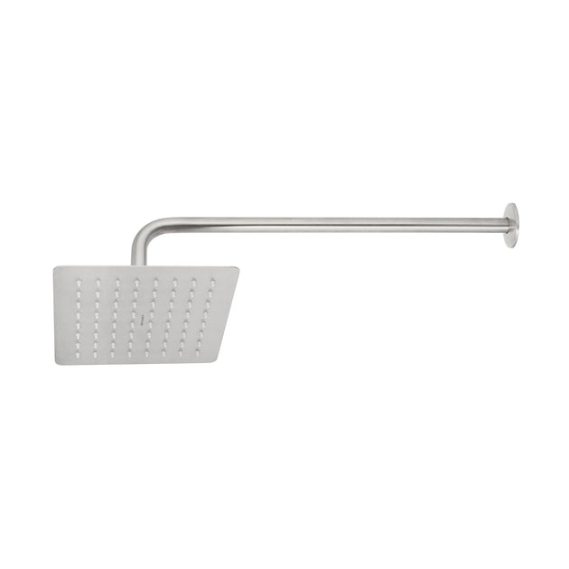 R-415N Regadera cuadrada 8", acero inox, con brazo, satín, TÚBIG