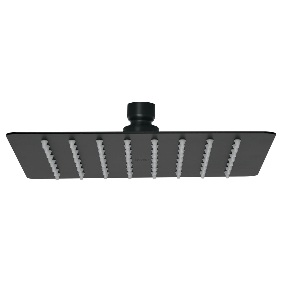 R-415SM Regadera cuadrada 8", acero inox, sin brazo, negro, TÚBIG