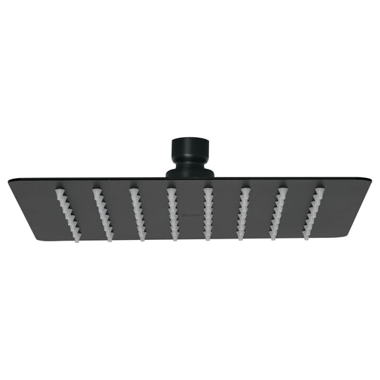 R-415SM Regadera cuadrada 8", acero inox, sin brazo, negro, TÚBIG