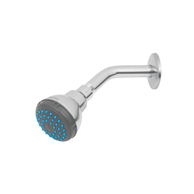 R-506 Regadera redonda 2-1/2" brazo y chapetón de acero, BASIC