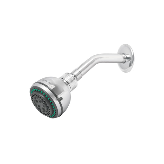 R-508 Regadera 3-1/4", 5 funciones, brazo y chapetón, FOSET AQUA