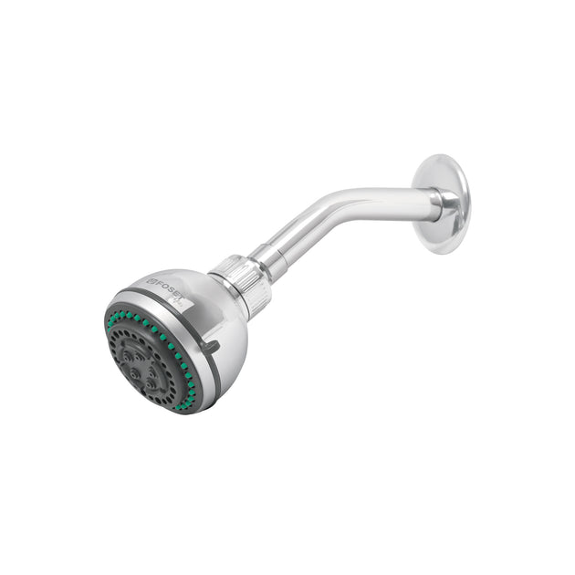 R-508 Regadera 3-1/4", 5 funciones, brazo y chapetón, FOSET AQUA