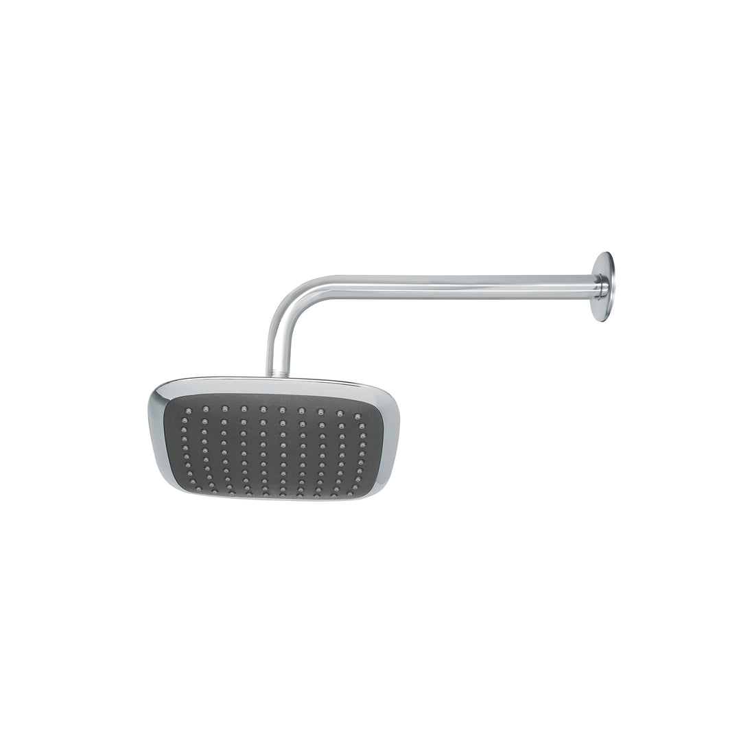 R-511 Regadera cuadrada 8", ABS, con brazo y chapetón, cromo, AERO
