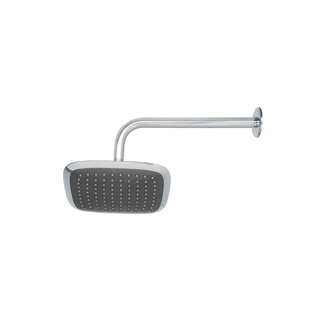 R-511 Regadera cuadrada 8", ABS, con brazo y chapetón, cromo, AERO