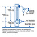 Foset R-512 Cabezal Ducha Brazo Cromado 2.5" NPT 1/2"