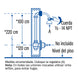 Foset R-512 Cabezal Ducha Brazo Cromado 2.5" NPT 1/2"