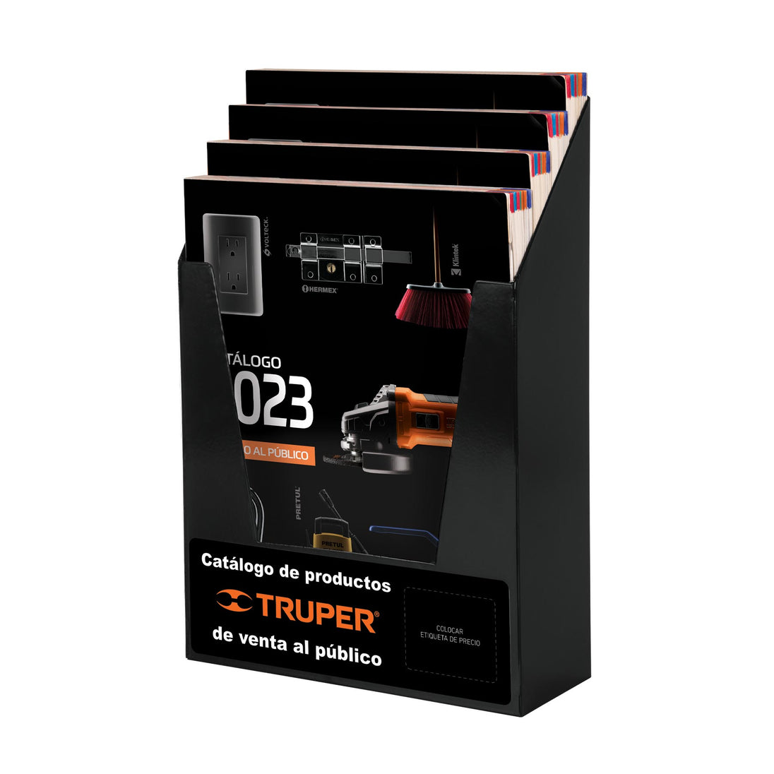 R-CATA-M Rack para venta de catálogos en mostrador, Truper