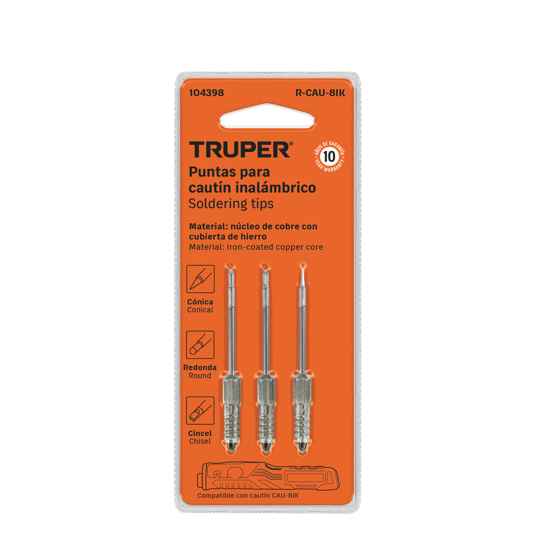 Punta de Repuesto Truper R-CAU-8IK, 3 Tipos, 4 mm