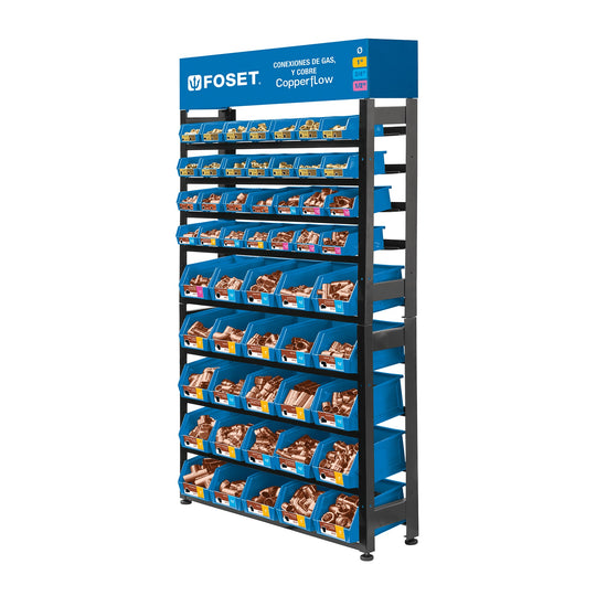 R-CC-FOS Rack con conexiones de cobre y gas, FOSET