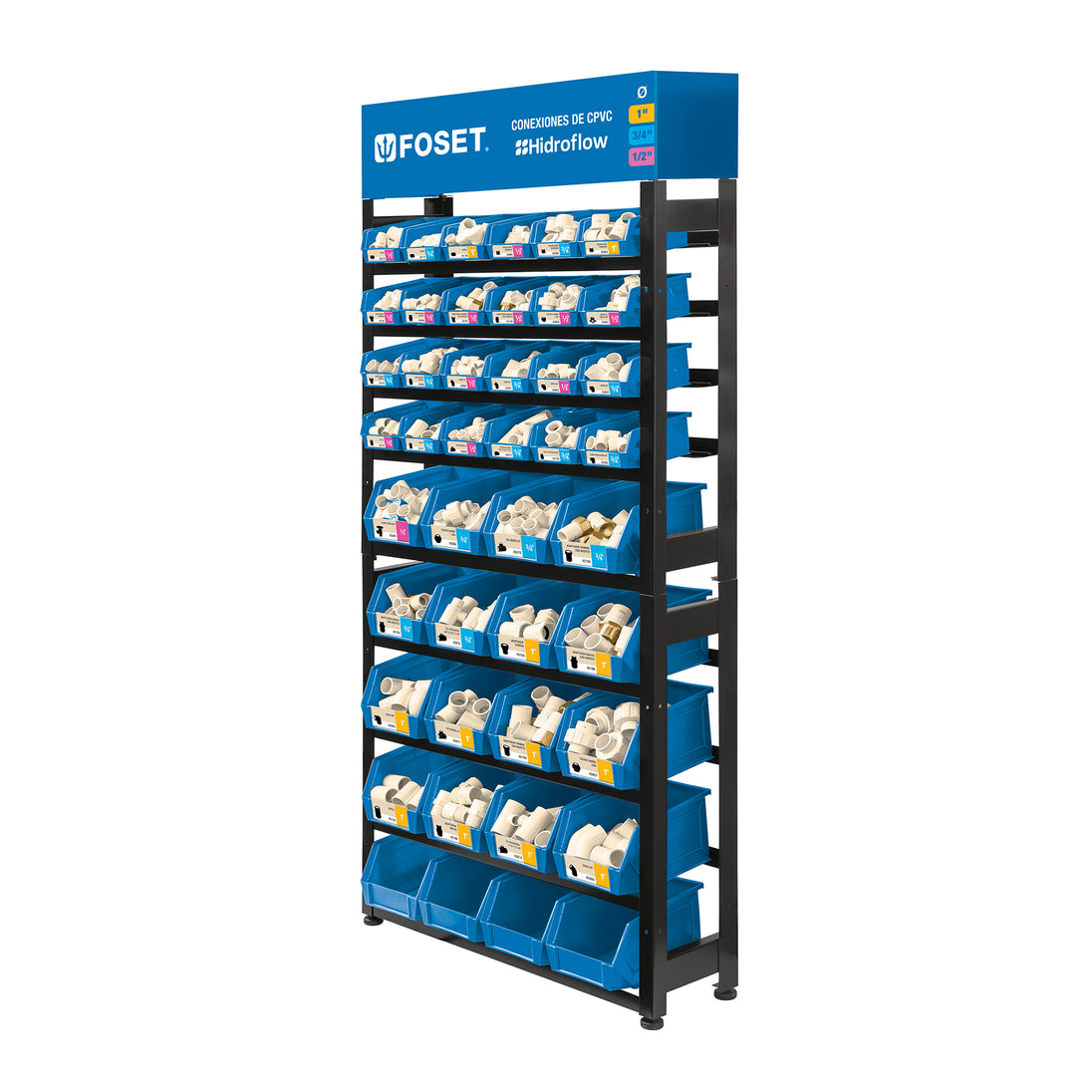 R-CPVC-FOS Rack con conexiones CPVC, FOSET