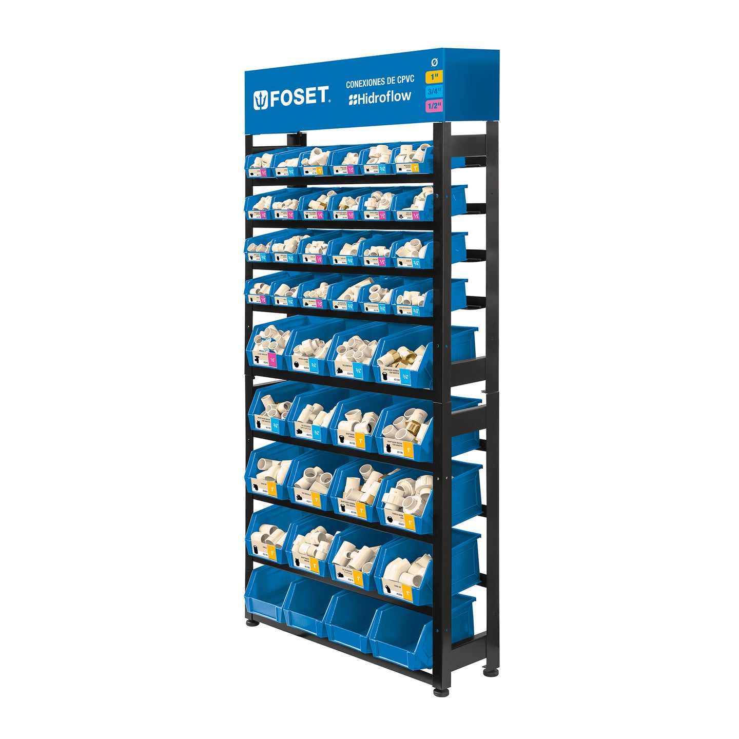 R-CPVC-FOS Rack con conexiones CPVC, FOSET
