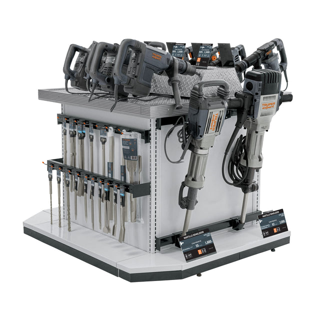 R-MAQ-DE Mueble exhibidor con herramientas de demolición