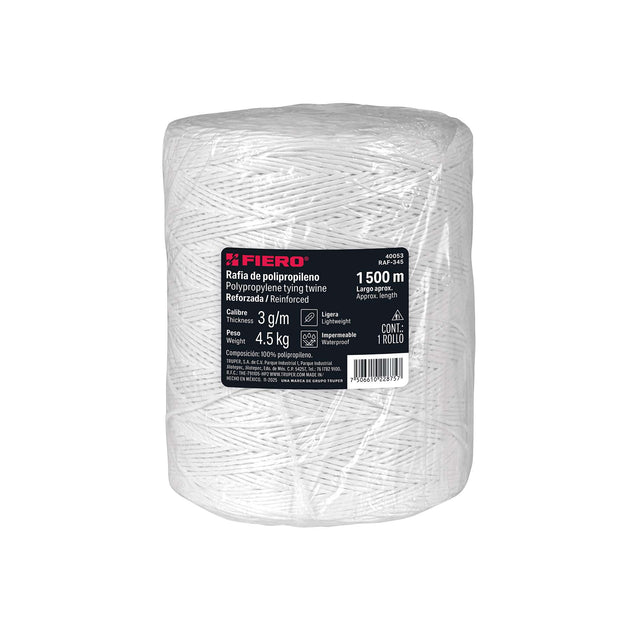 Fleje Polipropileno Virgen Fiero RAF-345 1500m Blanco | Embale Seguro