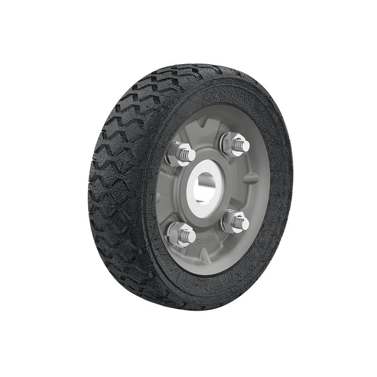 RD-51 Rueda de hule sólido 5" para diablo, un balero, Pretul