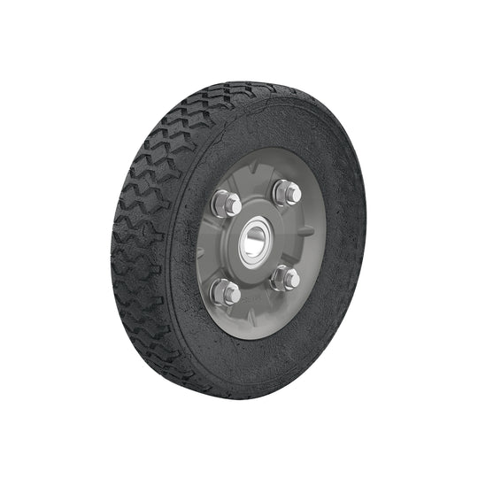 RD-71 Rueda de hule sólido 7" para diablo, un balero, Pretul