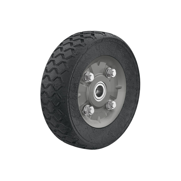 RD-72 Rueda de hule sólido 7" para diablo, doble balero, Pretul