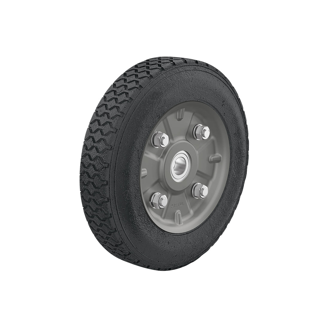 RD-82 Rueda de hule sólido 8" para diablo, doble balero, Pretul