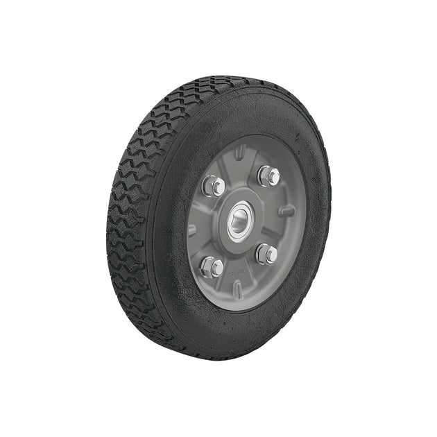 RD-82 Rueda de hule sólido 8" para diablo, doble balero, Pretul