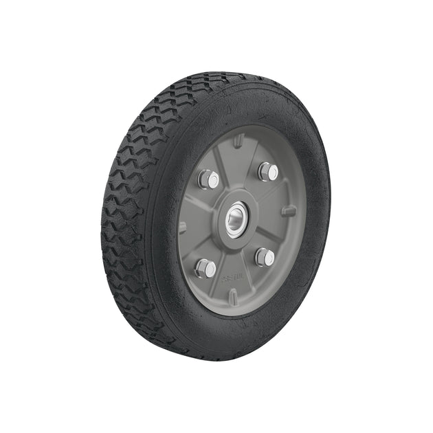 RD-92 Rueda de hule sólido 9" para diablo, doble balero, Pretul