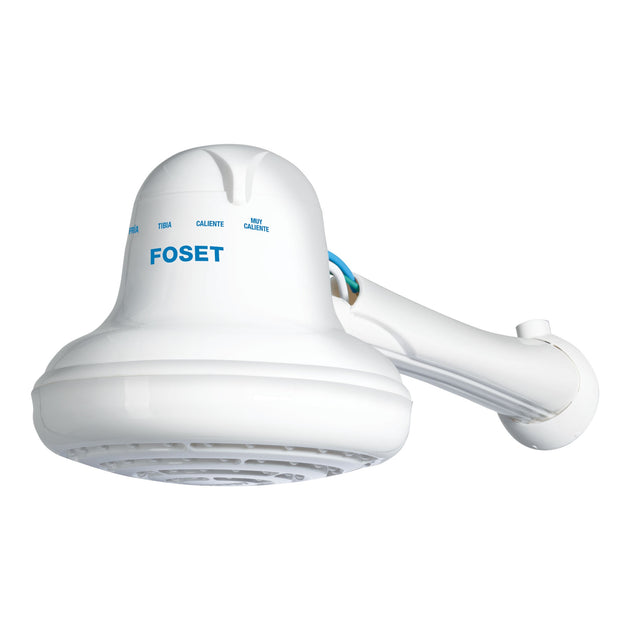 REGEL-6 Regadera eléctrica, 4 temperaturas, 16.5cm, blanca, FOSET