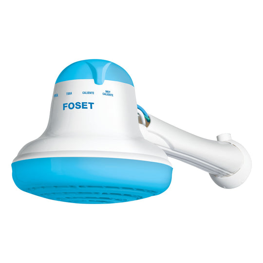REGEL-6A Regadera eléctrica, 4 temperaturas, 16.5cm, azul, FOSET