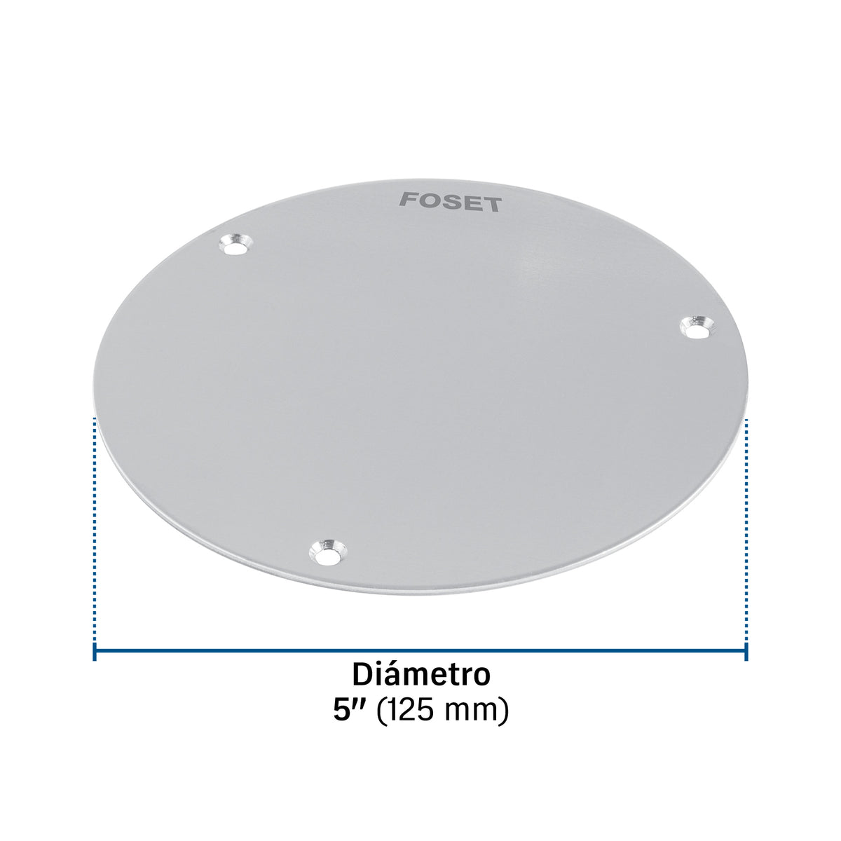 Rejilla Ciega Acero Inoxidable 5" Foset REJI-5C | Calibre 16